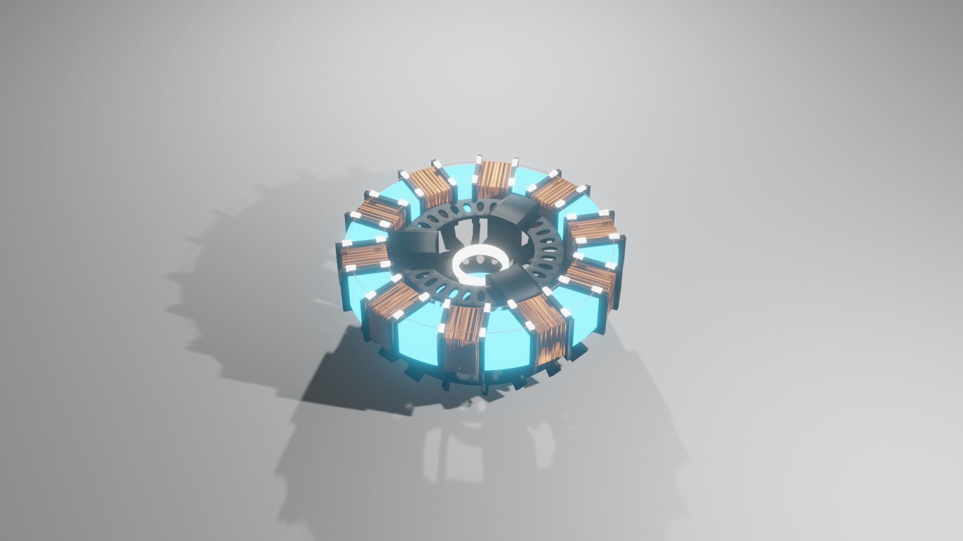 Iron man arc reactor mark 1 Low-poly 3D model_4