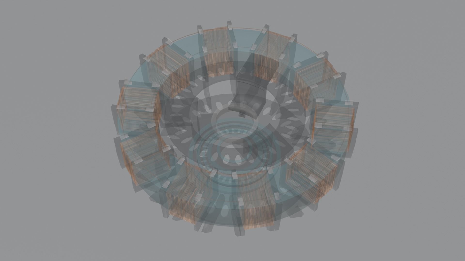 Iron man arc reactor mark 1 Low-poly 3D model_9
