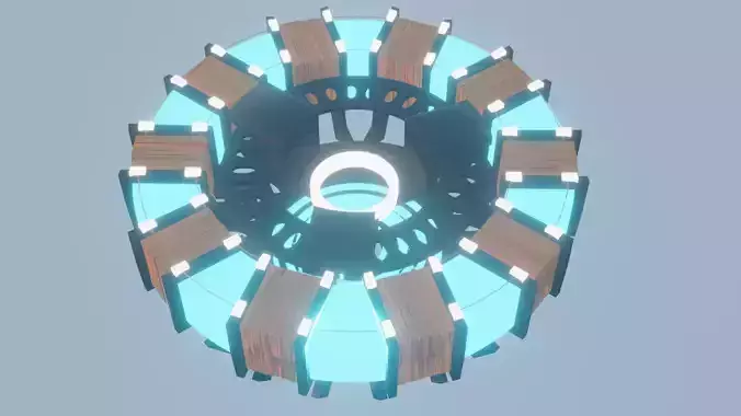 Iron man arc reactor mark 1 Low-poly 3D model