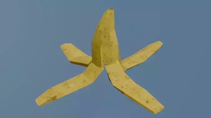 Banana Peel - Low Poly Free low-poly 3D model