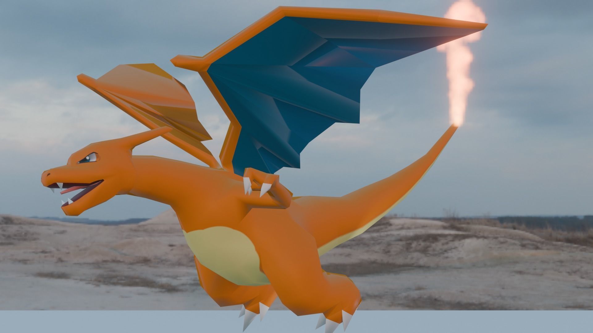 Charizard Low-poly 3D model_5
