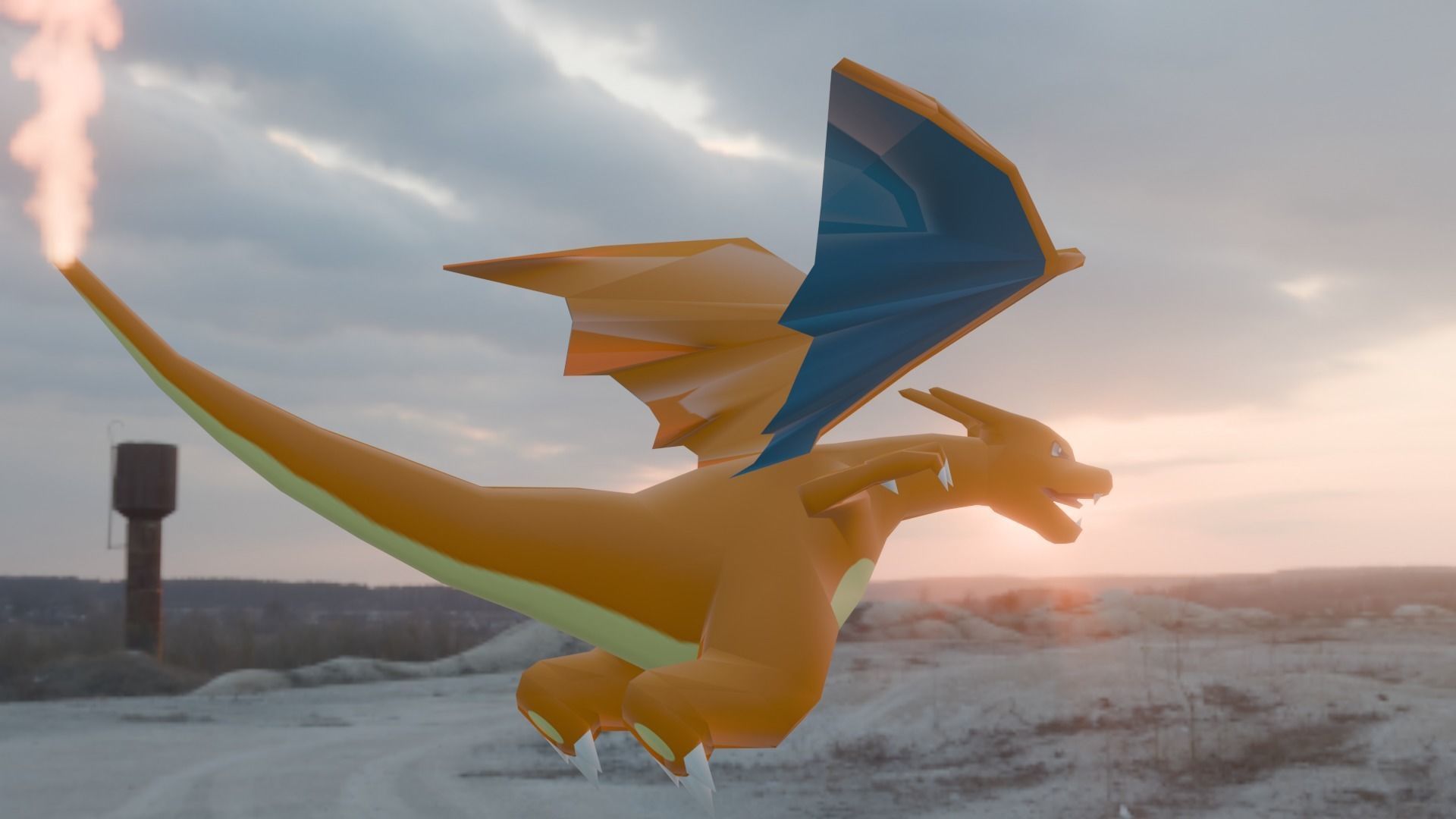 Charizard Low-poly 3D model_3