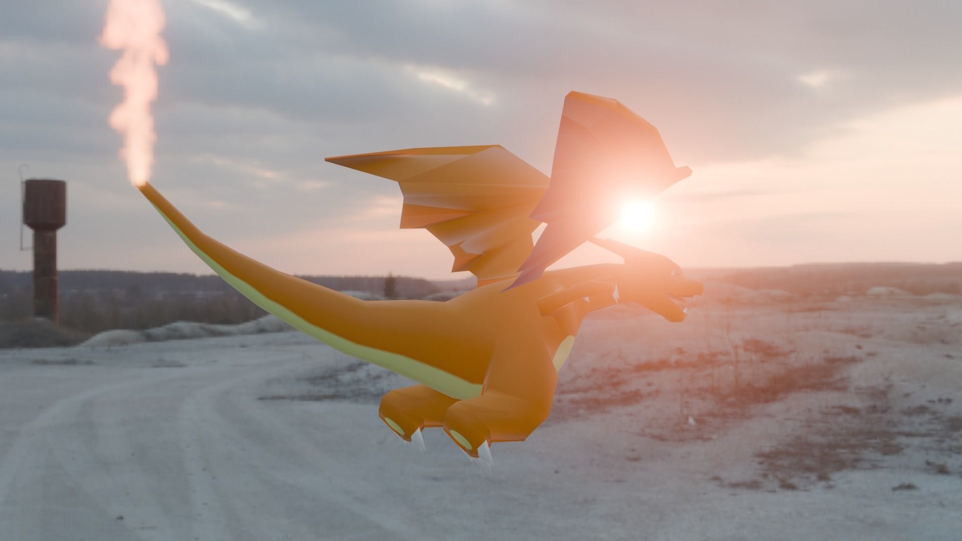 Charizard Low-poly 3D model_10