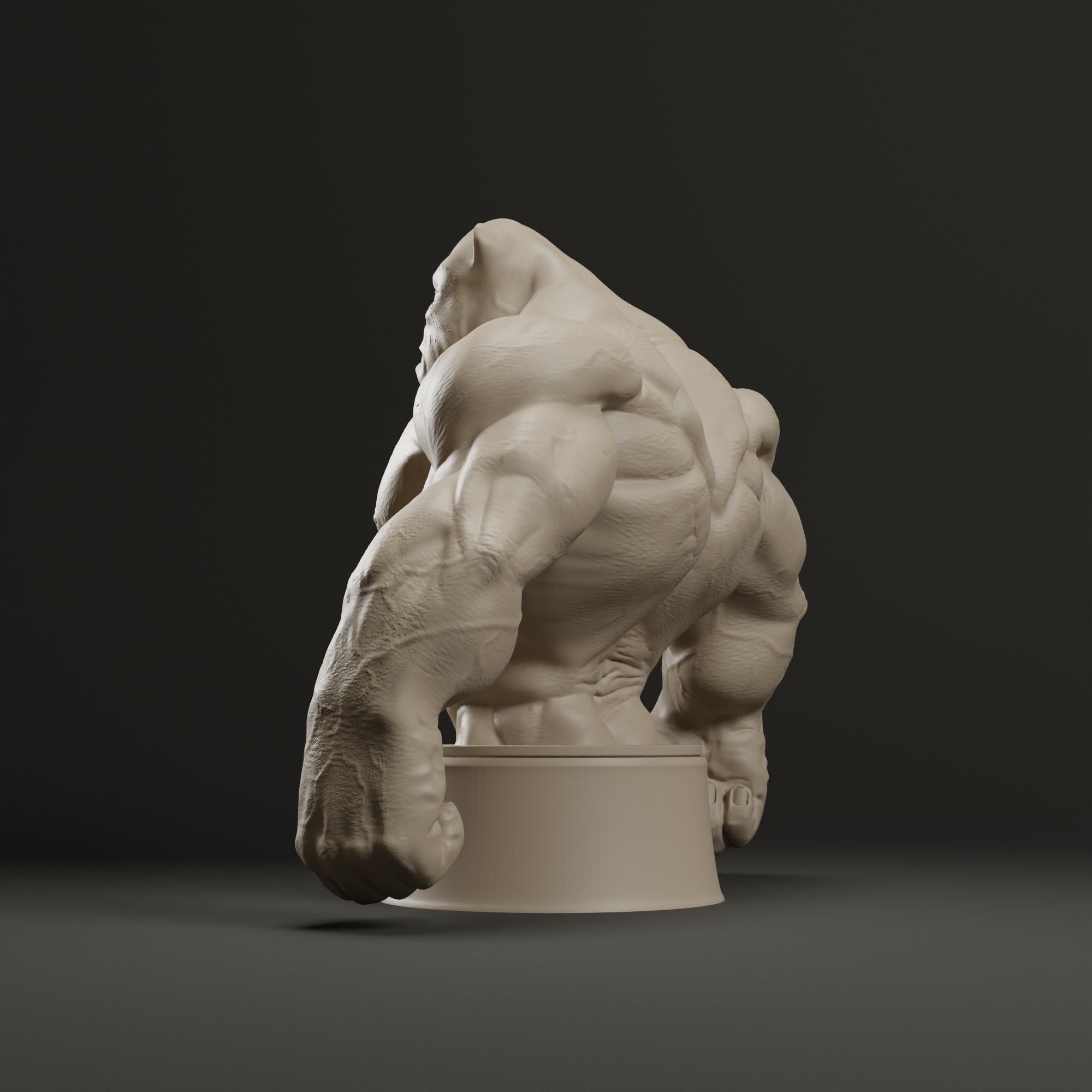 Bodybuilder Boss Dog Bust 3D print model_10