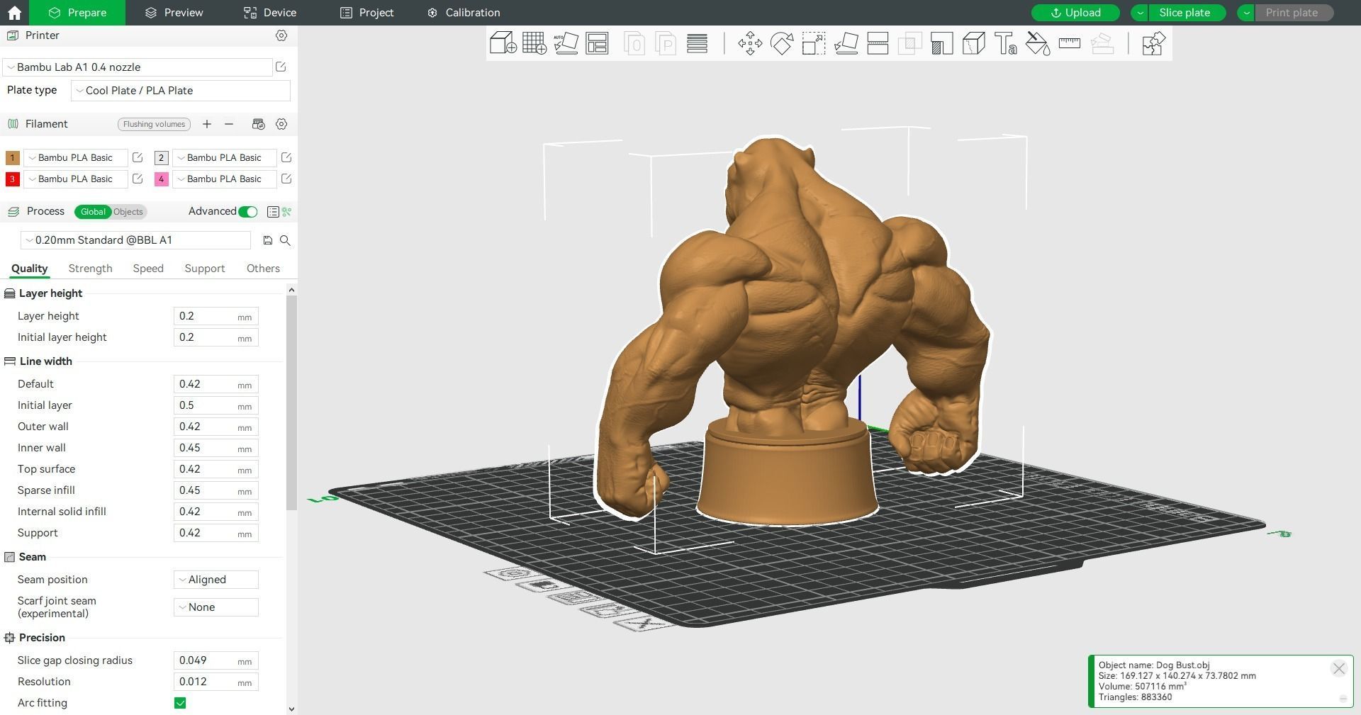 Bodybuilder Boss Dog Bust 3D print model_7