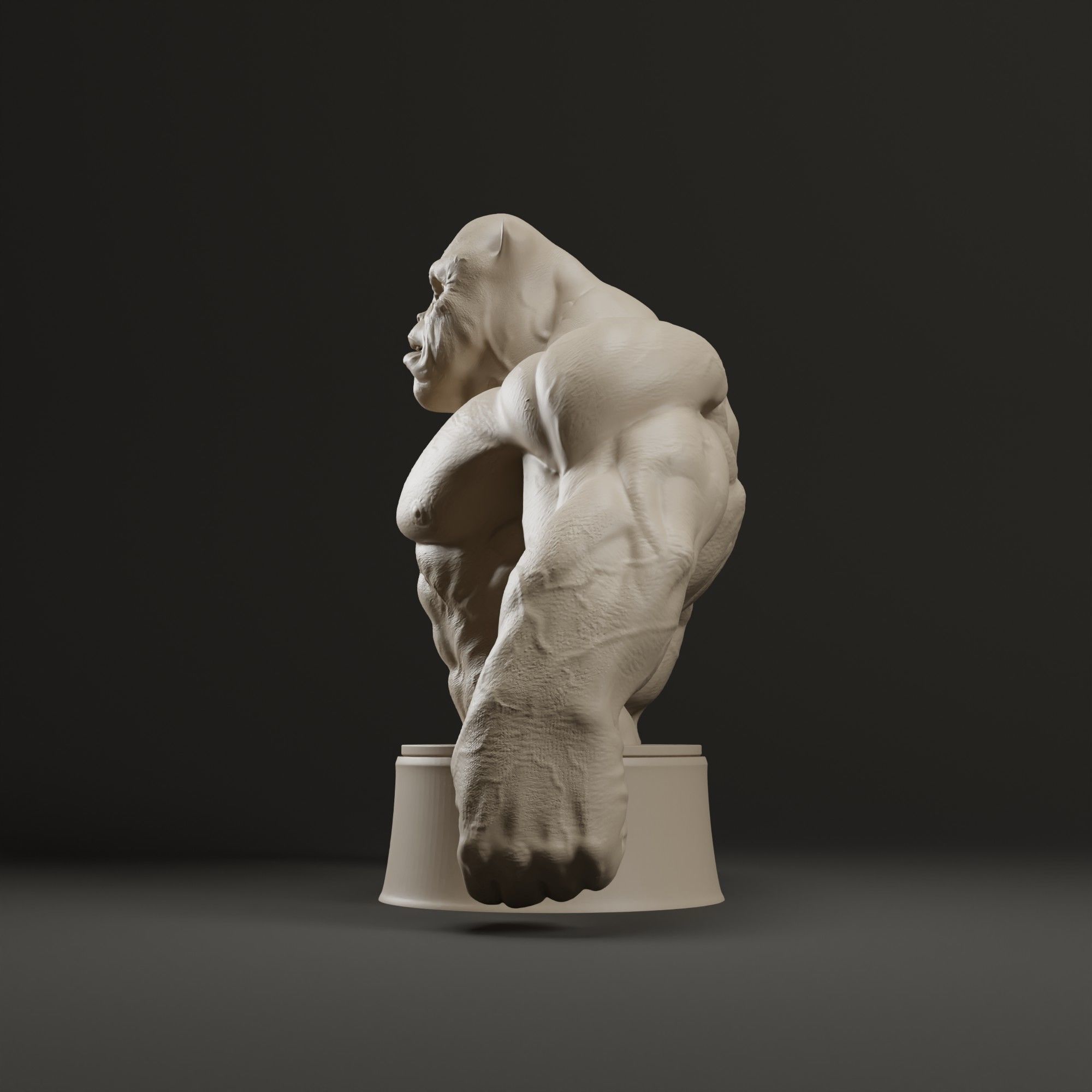 Bodybuilder Boss Dog Bust 3D print model_9