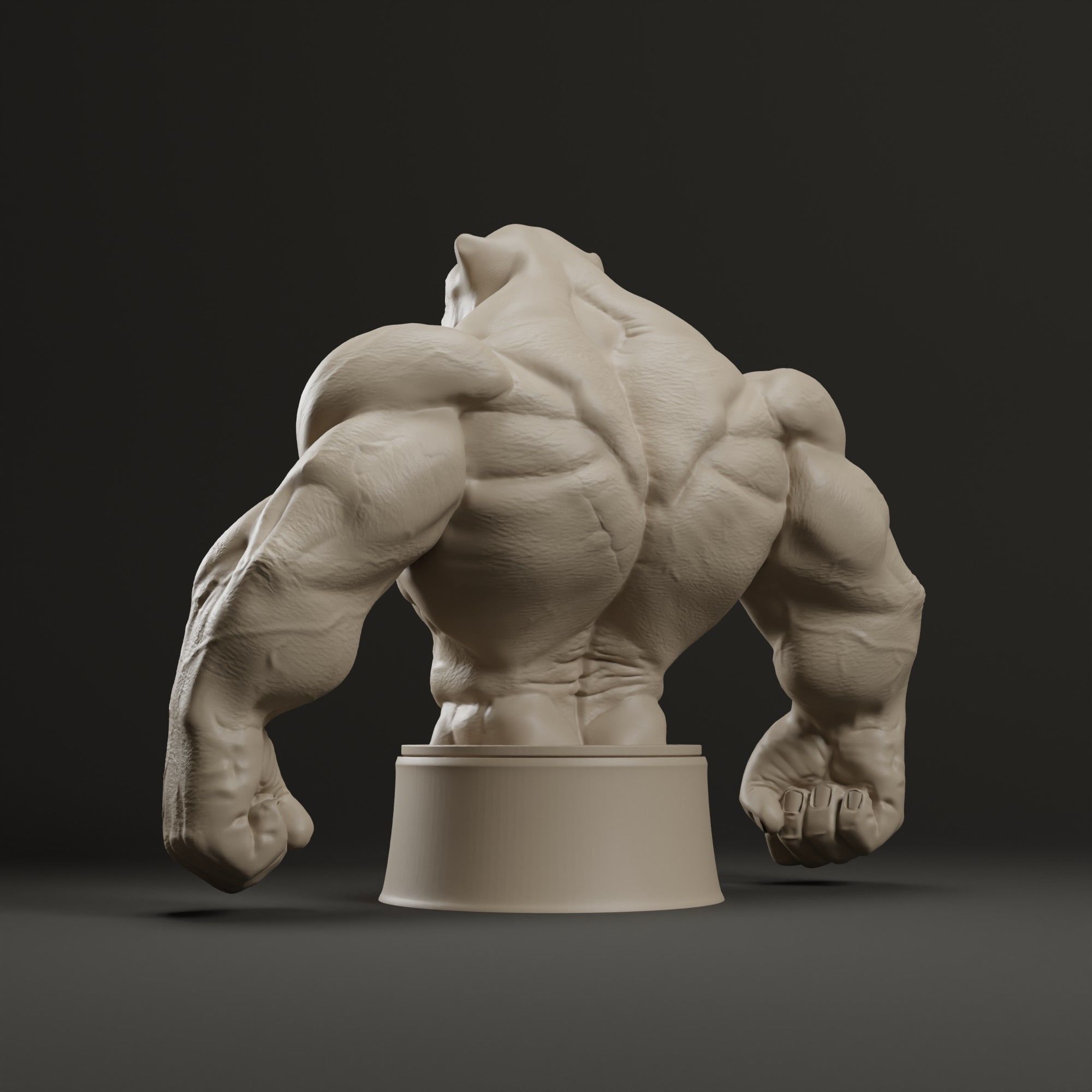 Bodybuilder Boss Dog Bust 3D print model_11