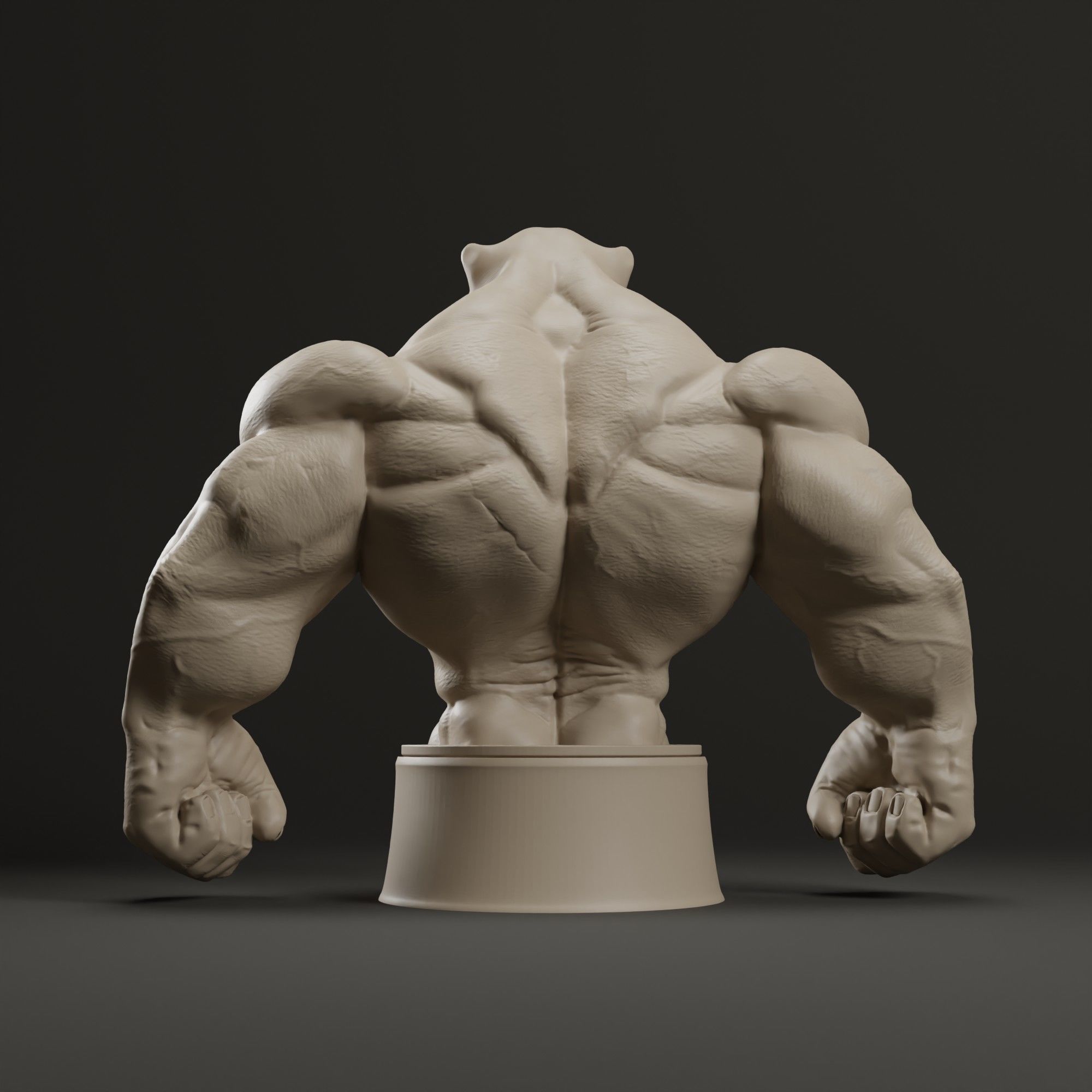 Bodybuilder Boss Dog Bust 3D print model_13