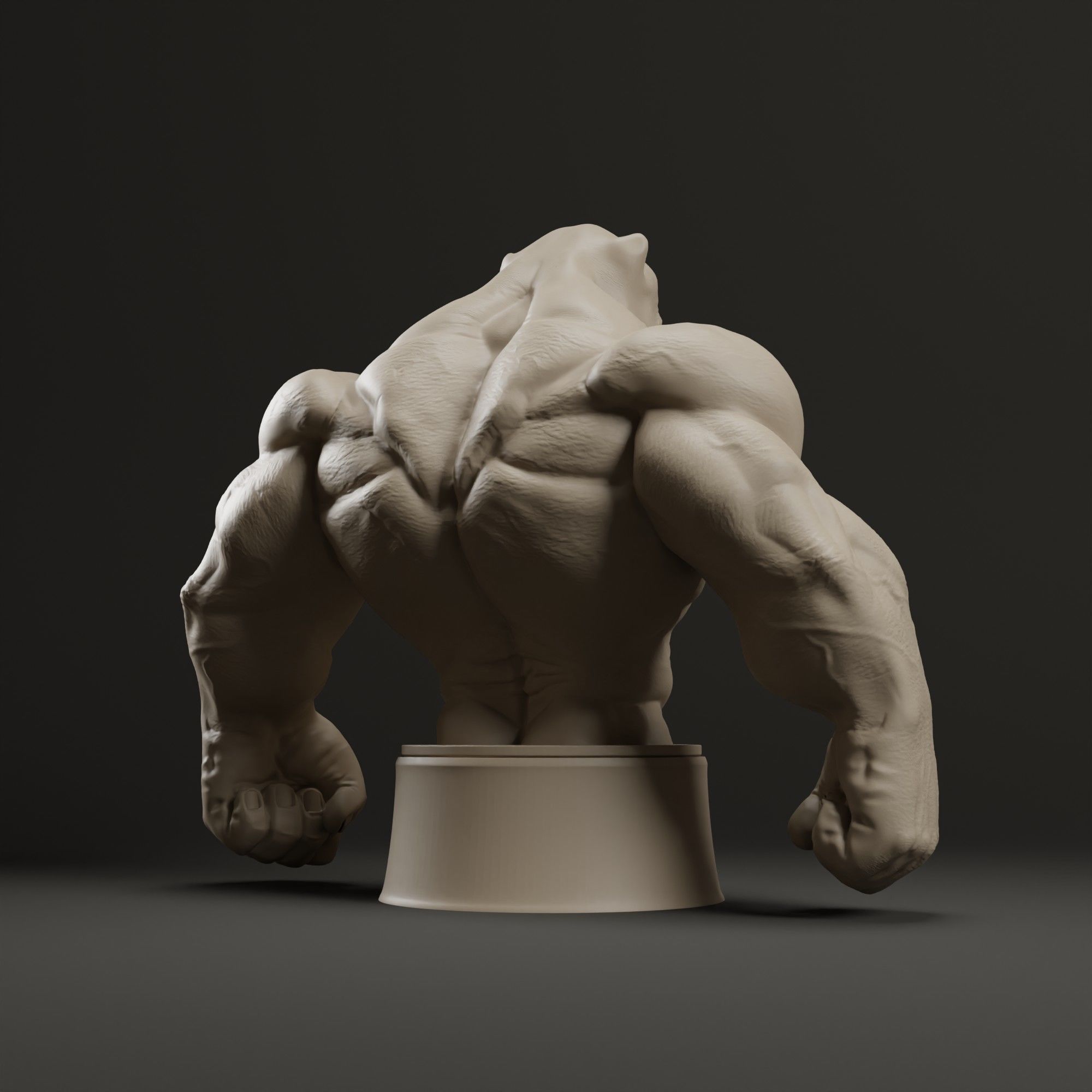 Bodybuilder Boss Dog Bust 3D print model_14