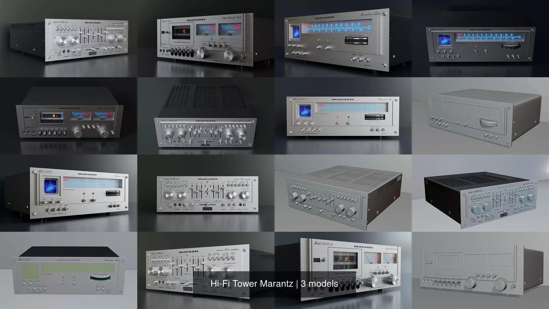 Hi-Fi Tower Marantz 3D Model Collection_1