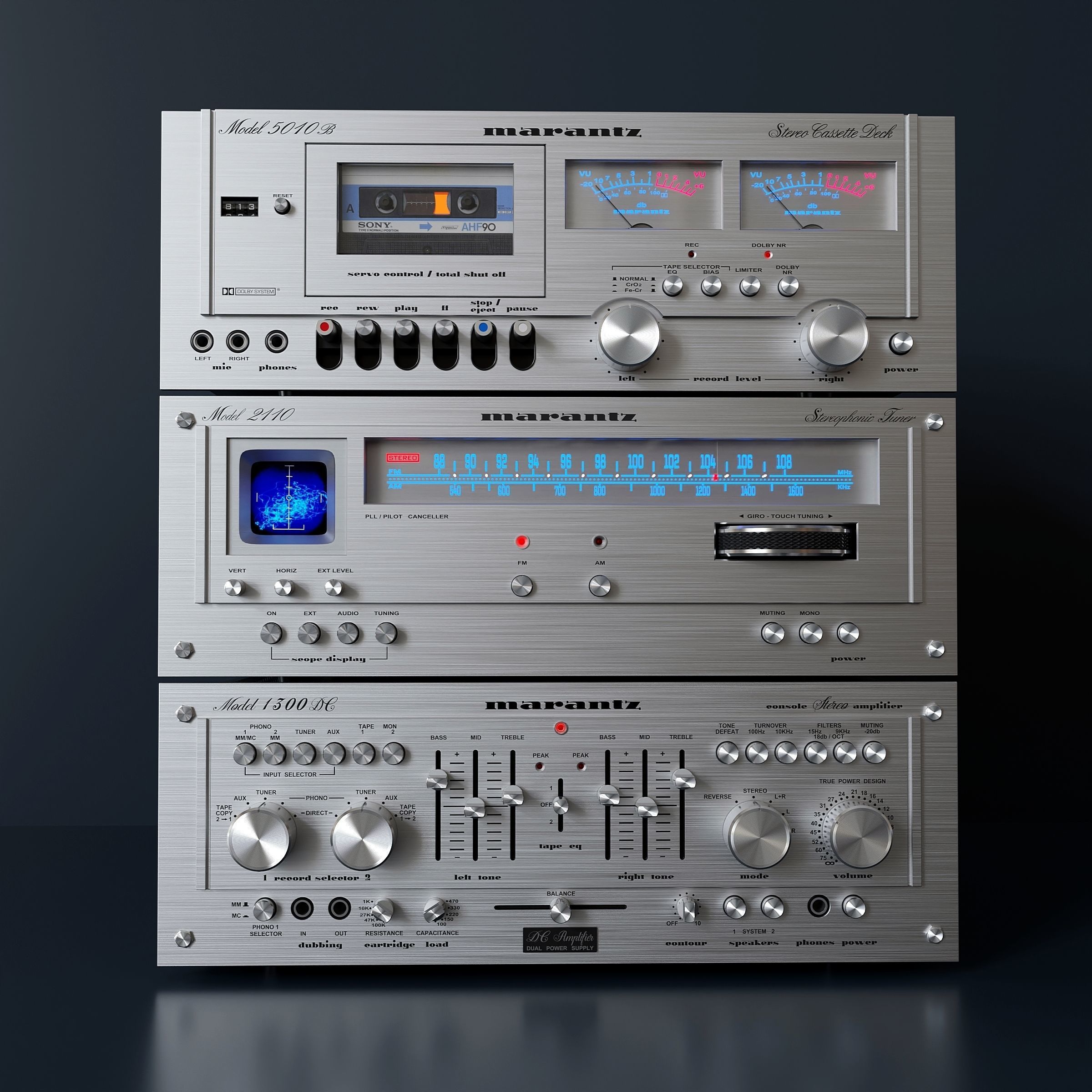 Hi-Fi Tower Marantz 3D Model Collection_2