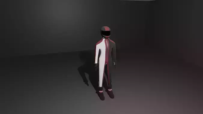 Racer Low-poly 3D model