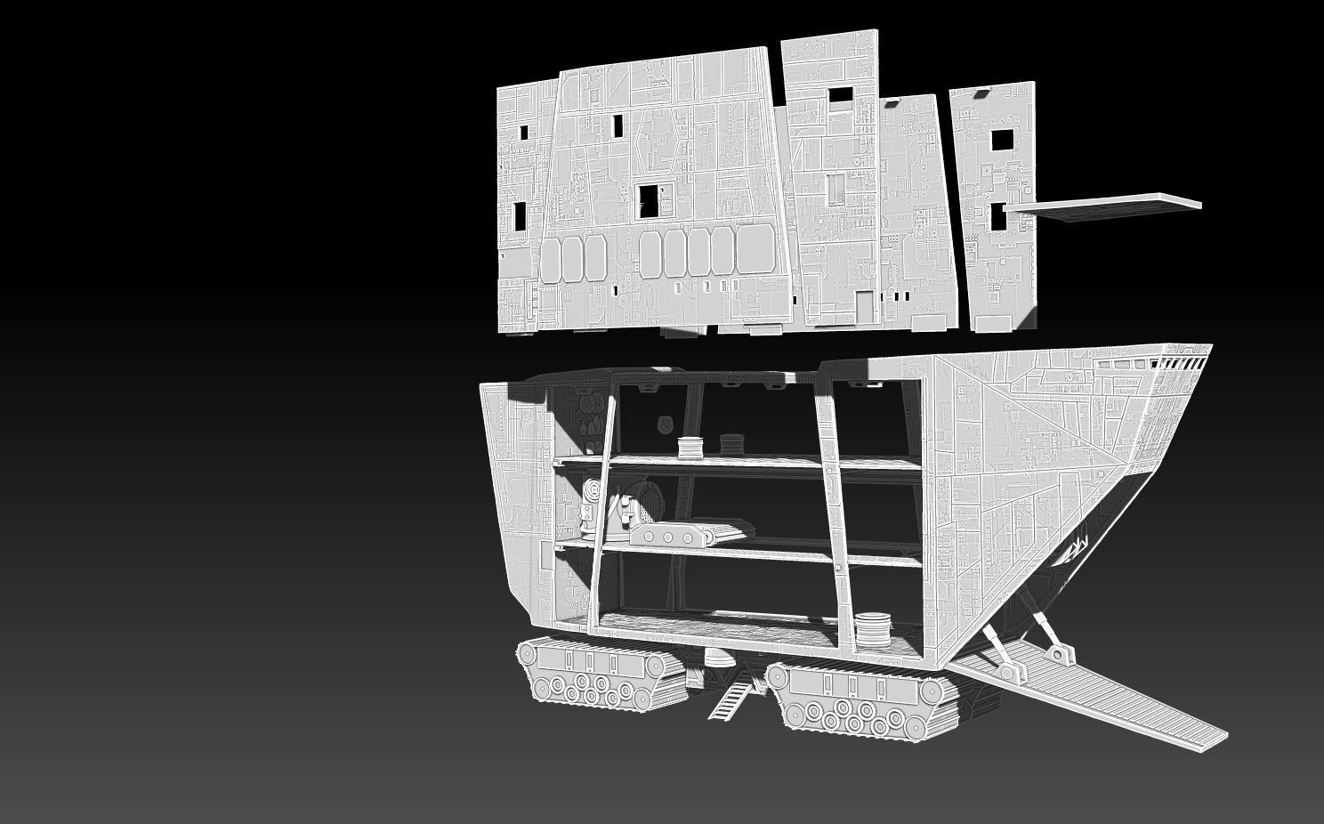 Jawa Sand Crawler 3D print model_4