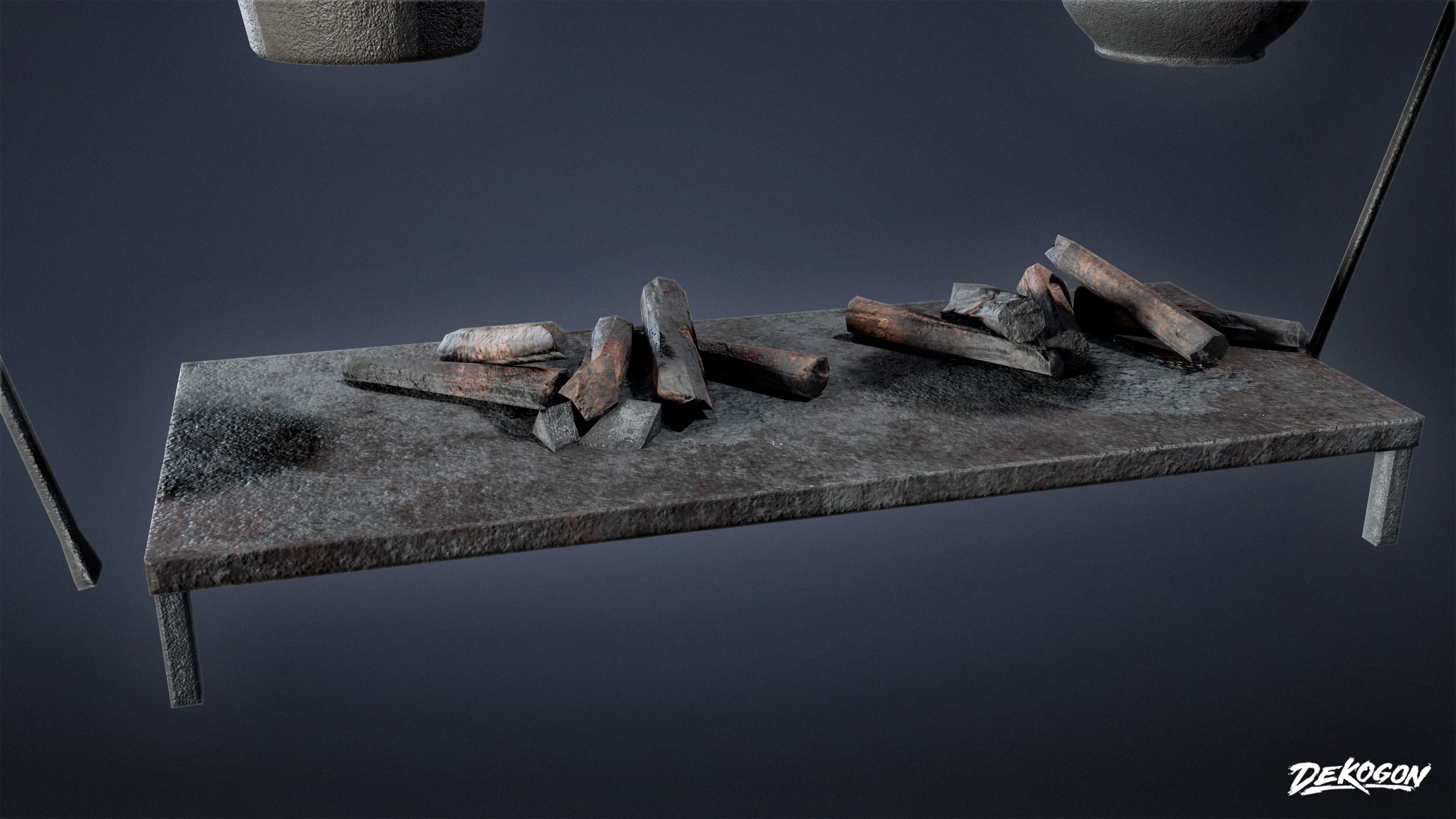 MEDIEVAL - Cooking Station 01 - LOW POLY Low-poly 3D model_4