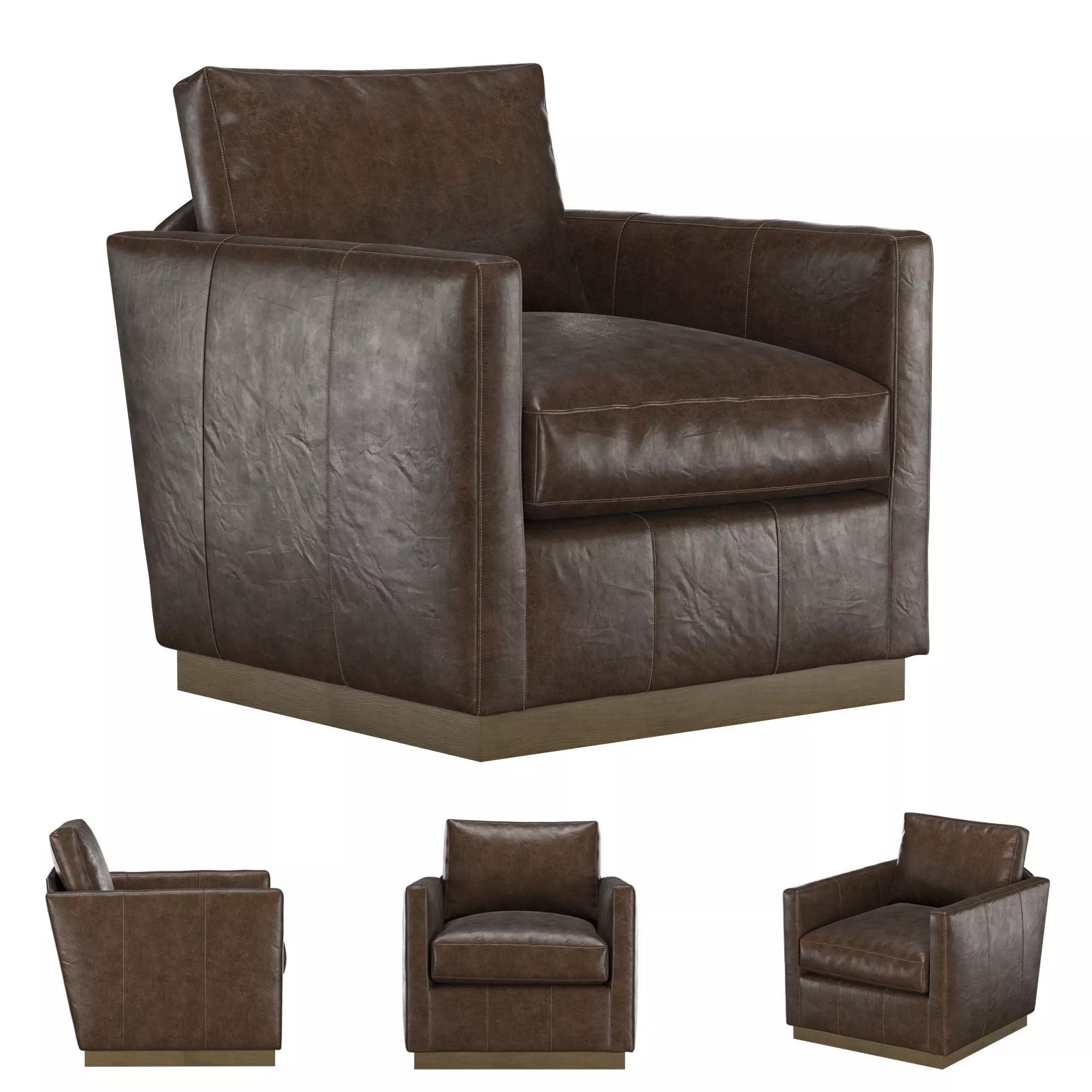 ALLIE LEATHER SWIVEL CHAIR 3D model