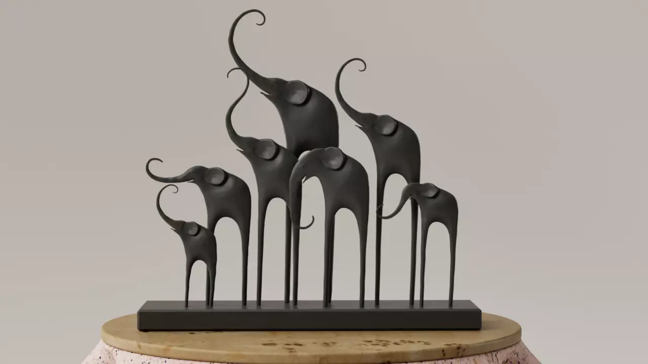 ESCULTURA - ARTE CONTEMPORANEO - ELEFANTES 3D print model