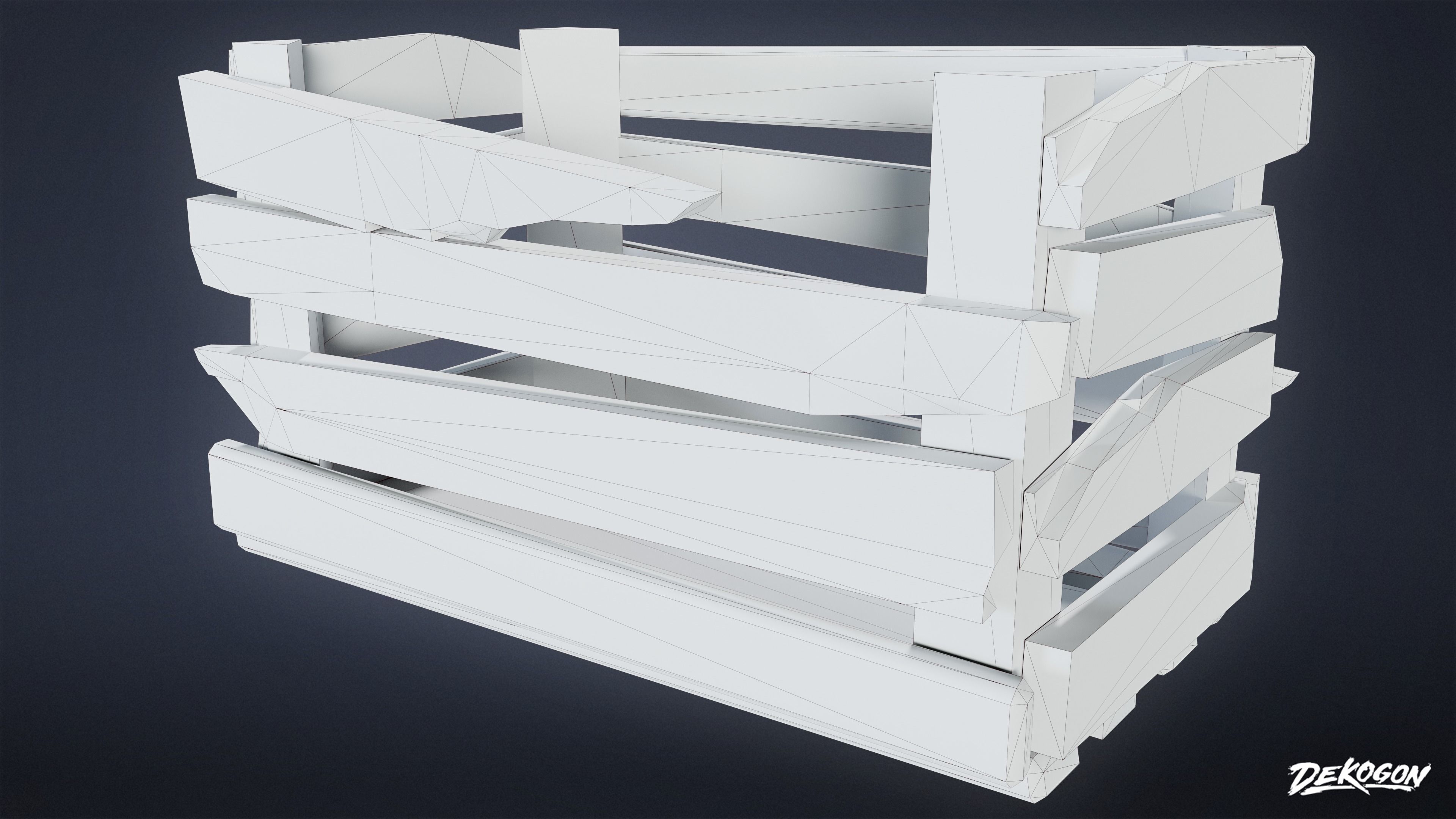 MEDIEVAL - Crate 01 - LOW POLY Low-poly 3D model_19