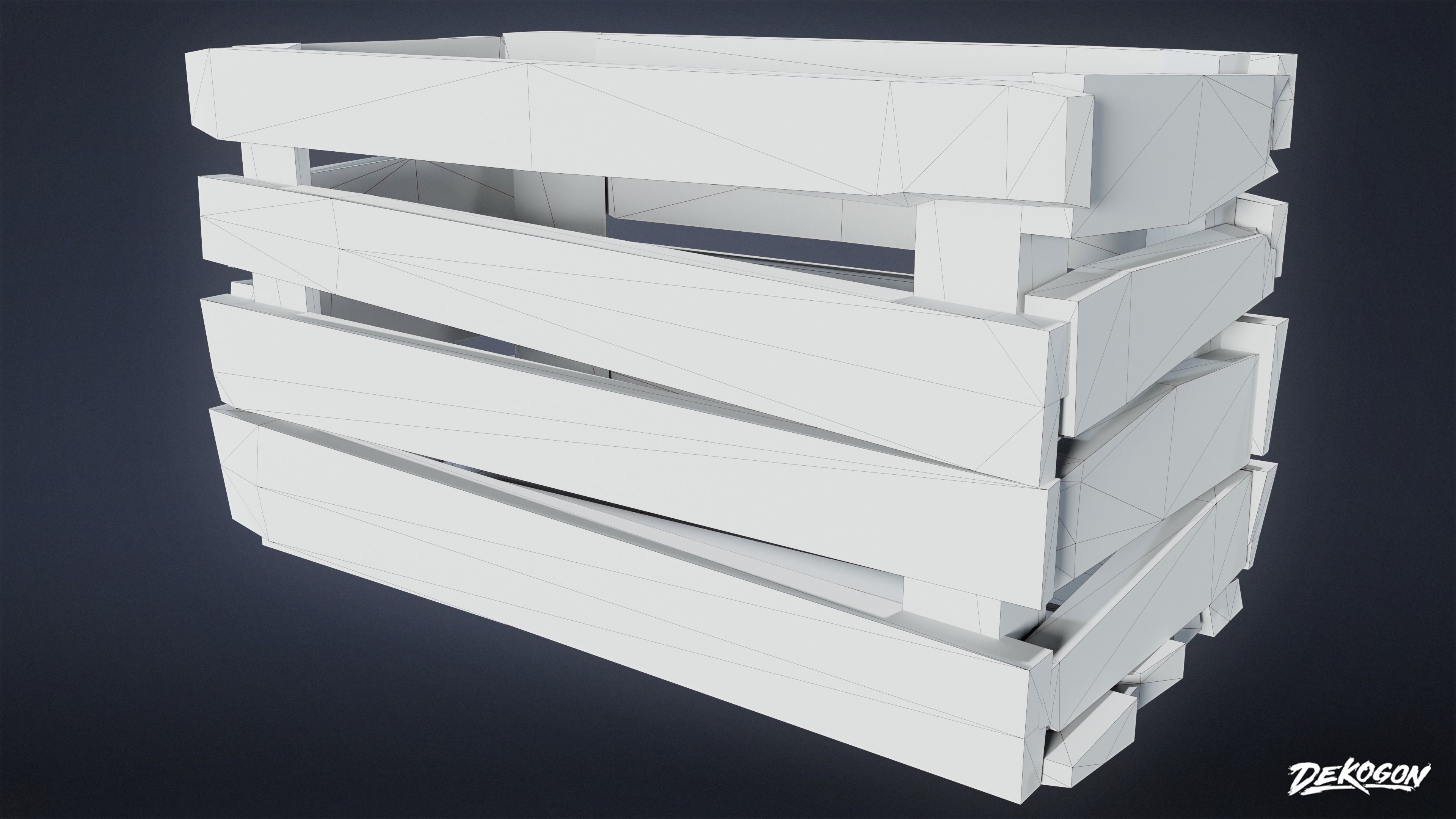 MEDIEVAL - Crate 01 - LOW POLY Low-poly 3D model_18