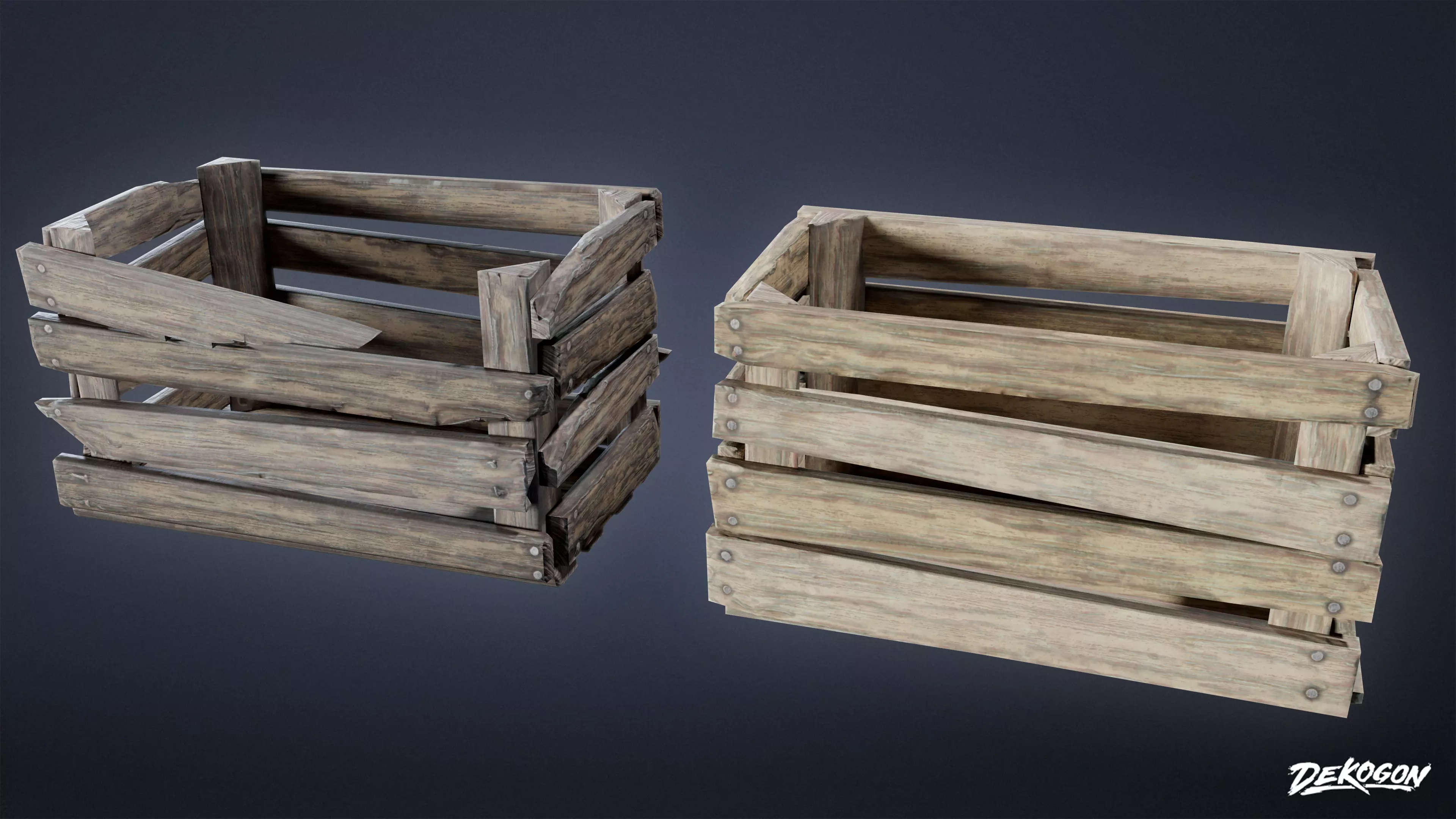 MEDIEVAL - Crate 01 - LOW POLY Low-poly 3D model_0