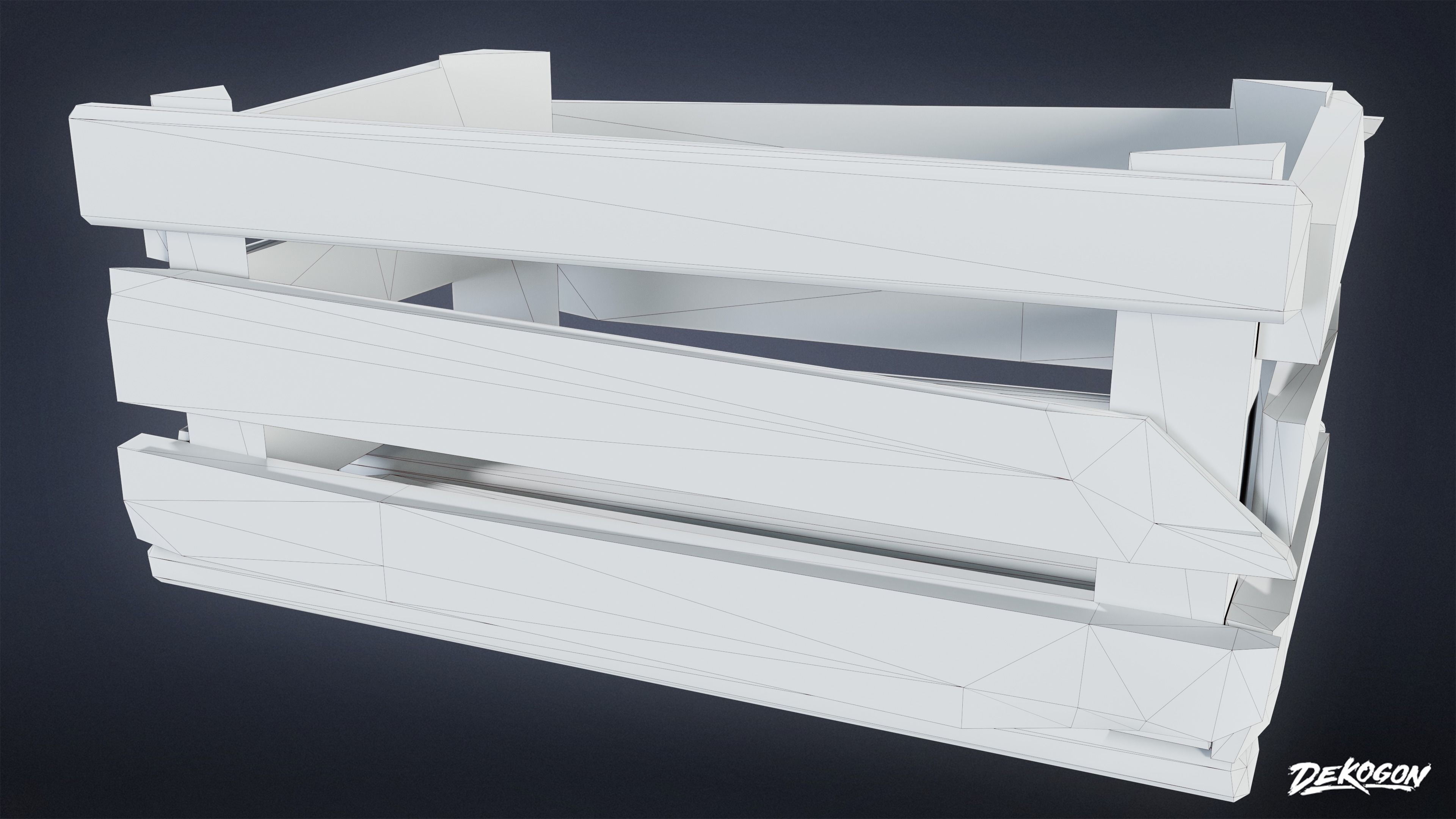 MEDIEVAL - Crate 01 - LOW POLY Low-poly 3D model_15