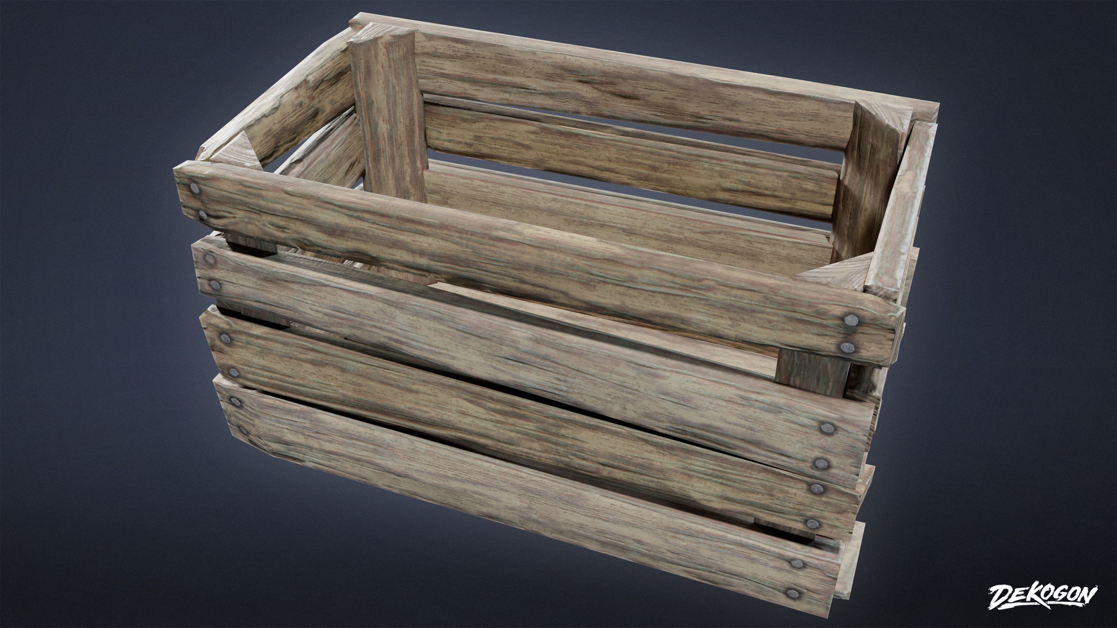 MEDIEVAL - Crate 01 - LOW POLY Low-poly 3D model_1