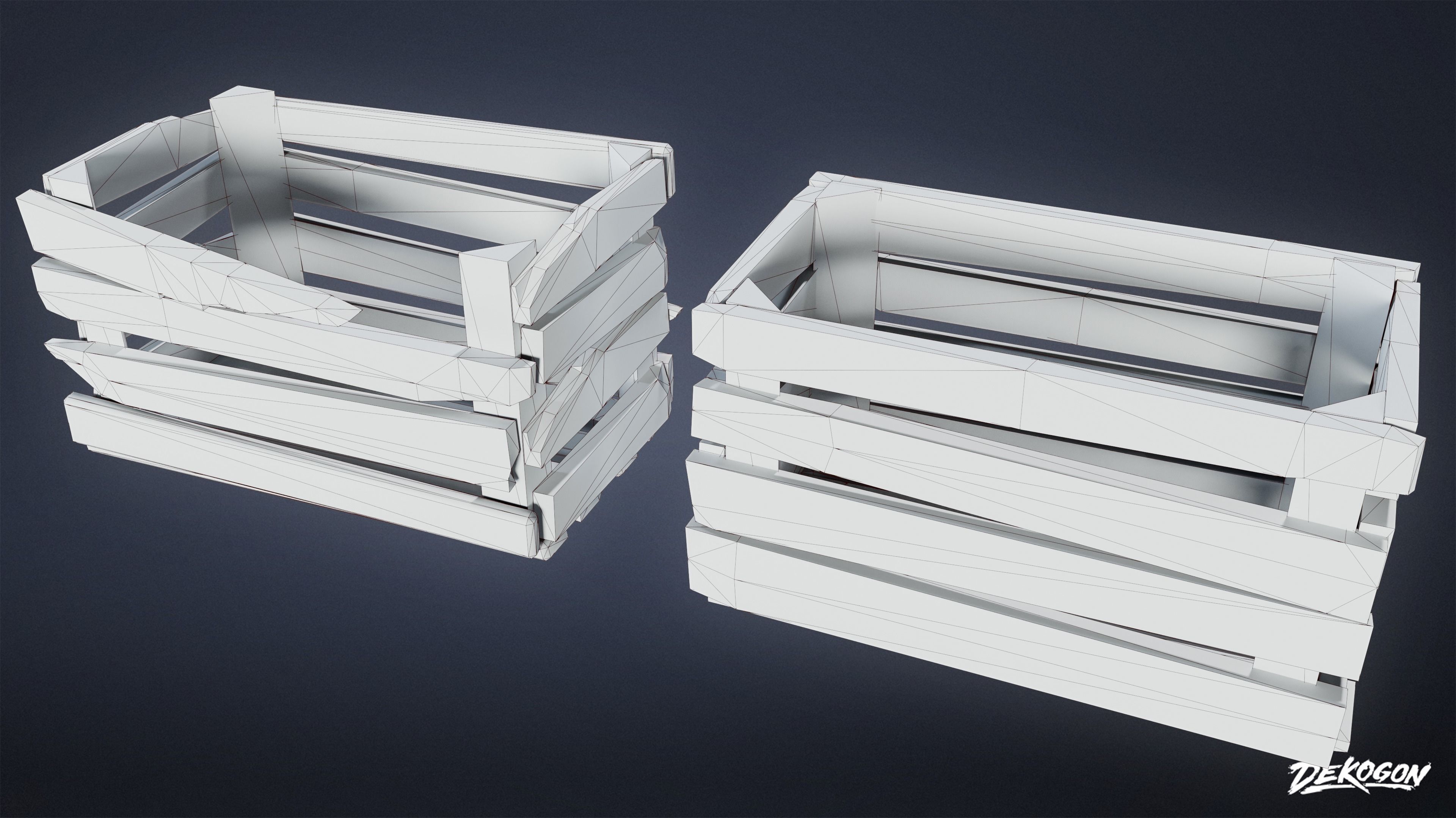 MEDIEVAL - Crate 01 - LOW POLY Low-poly 3D model_17