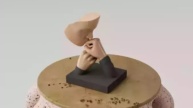 ESCULTURA - ARTE CONTEMPORANEO - CARA PENSANDO