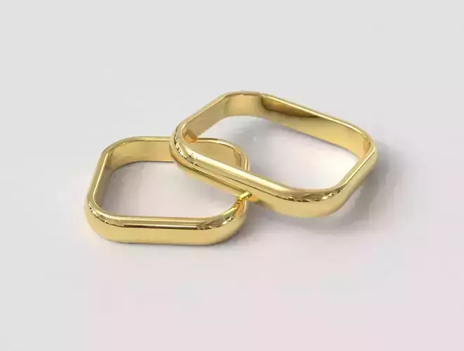 Squared Wedding Band