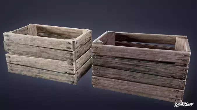 MEDIEVAL - Crate 02 - LOW POLY