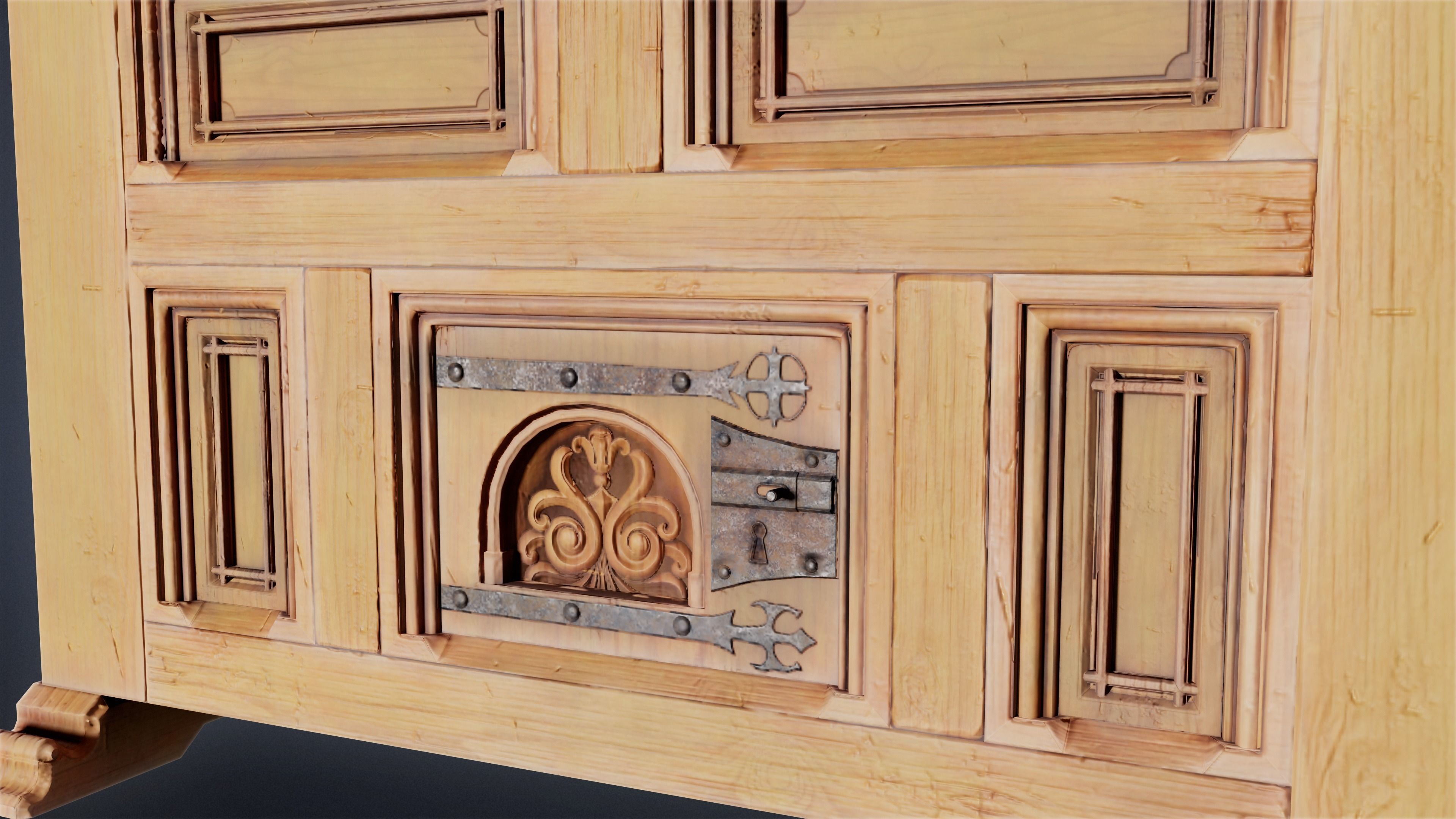 MEDIEVAL - Display Table 01 - LOW POLY Low-poly 3D model_6