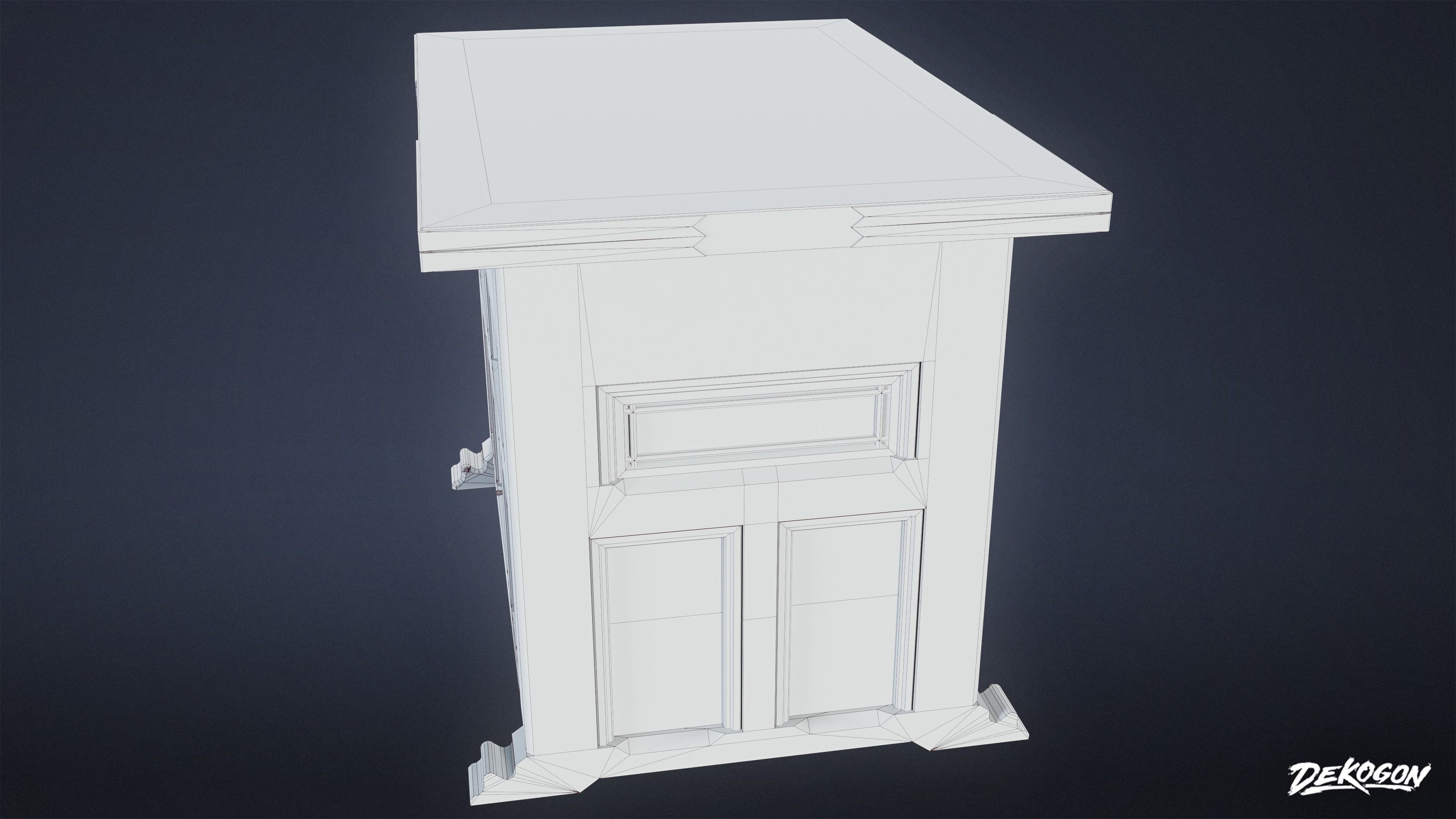 MEDIEVAL - Display Table 01 - LOW POLY Low-poly 3D model_9