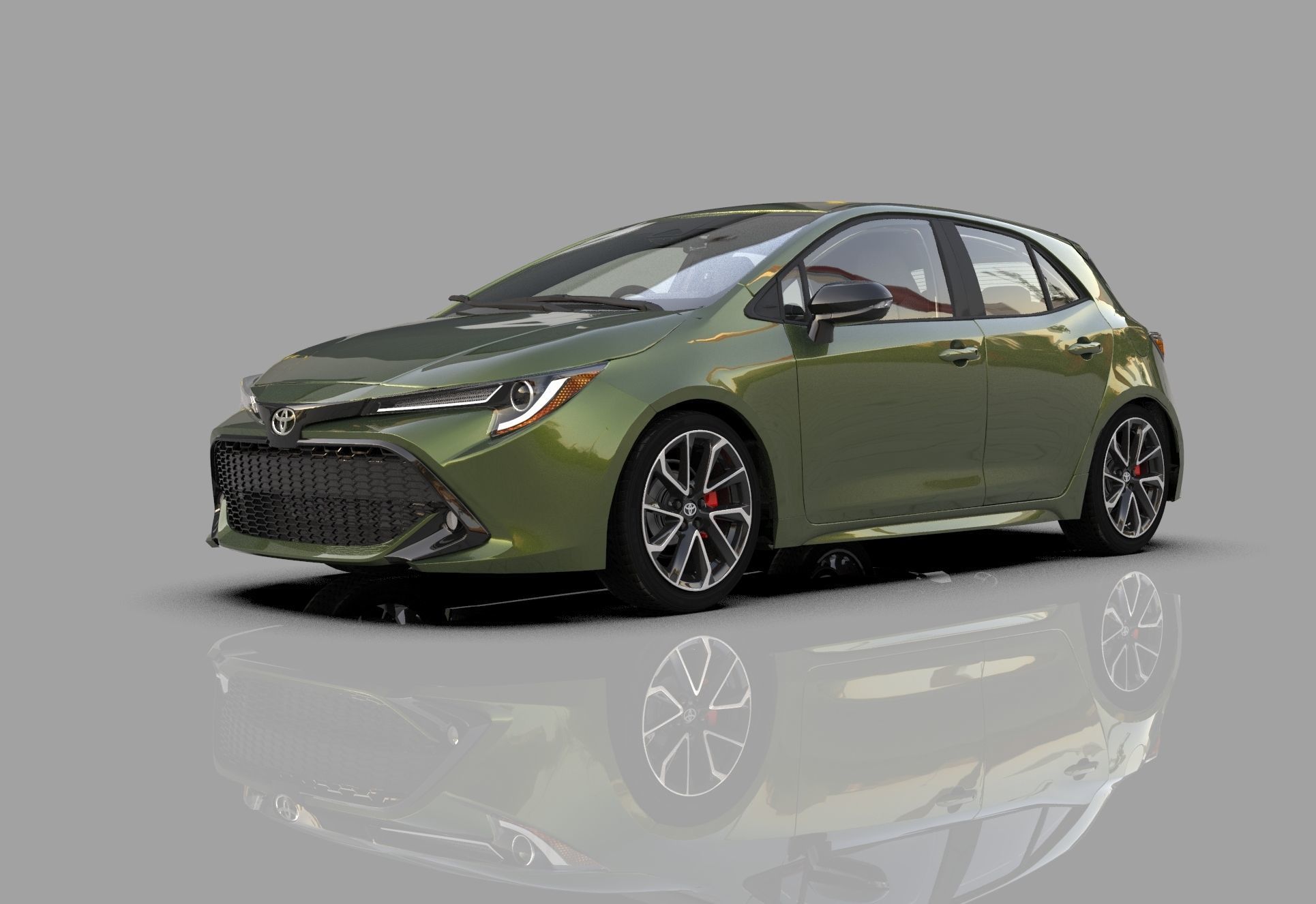 Toyota Auris corolla 2020 Organizing  3D model_1
