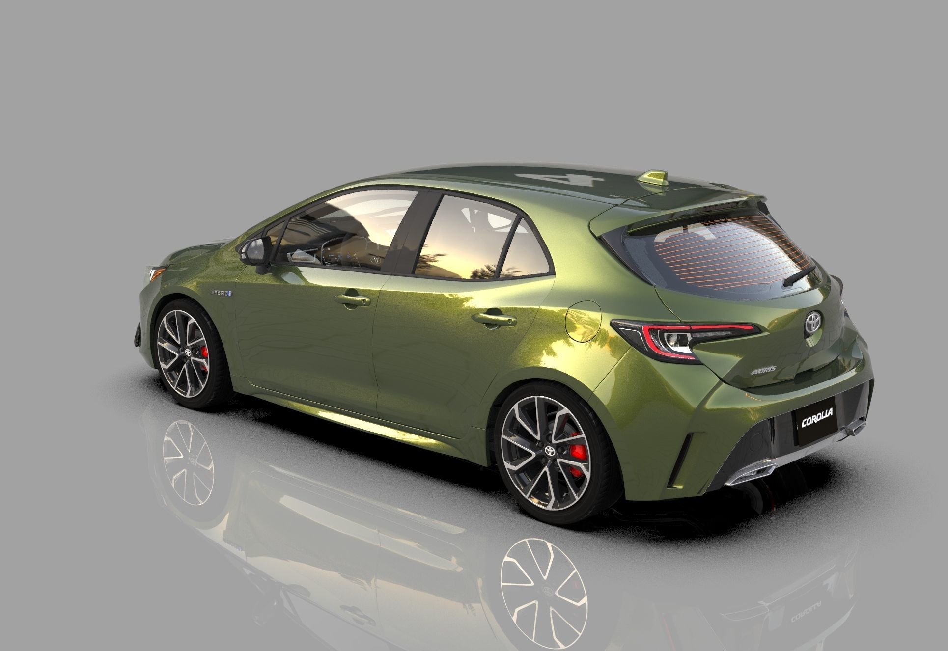 Toyota Auris corolla 2020 Organizing  3D model_3
