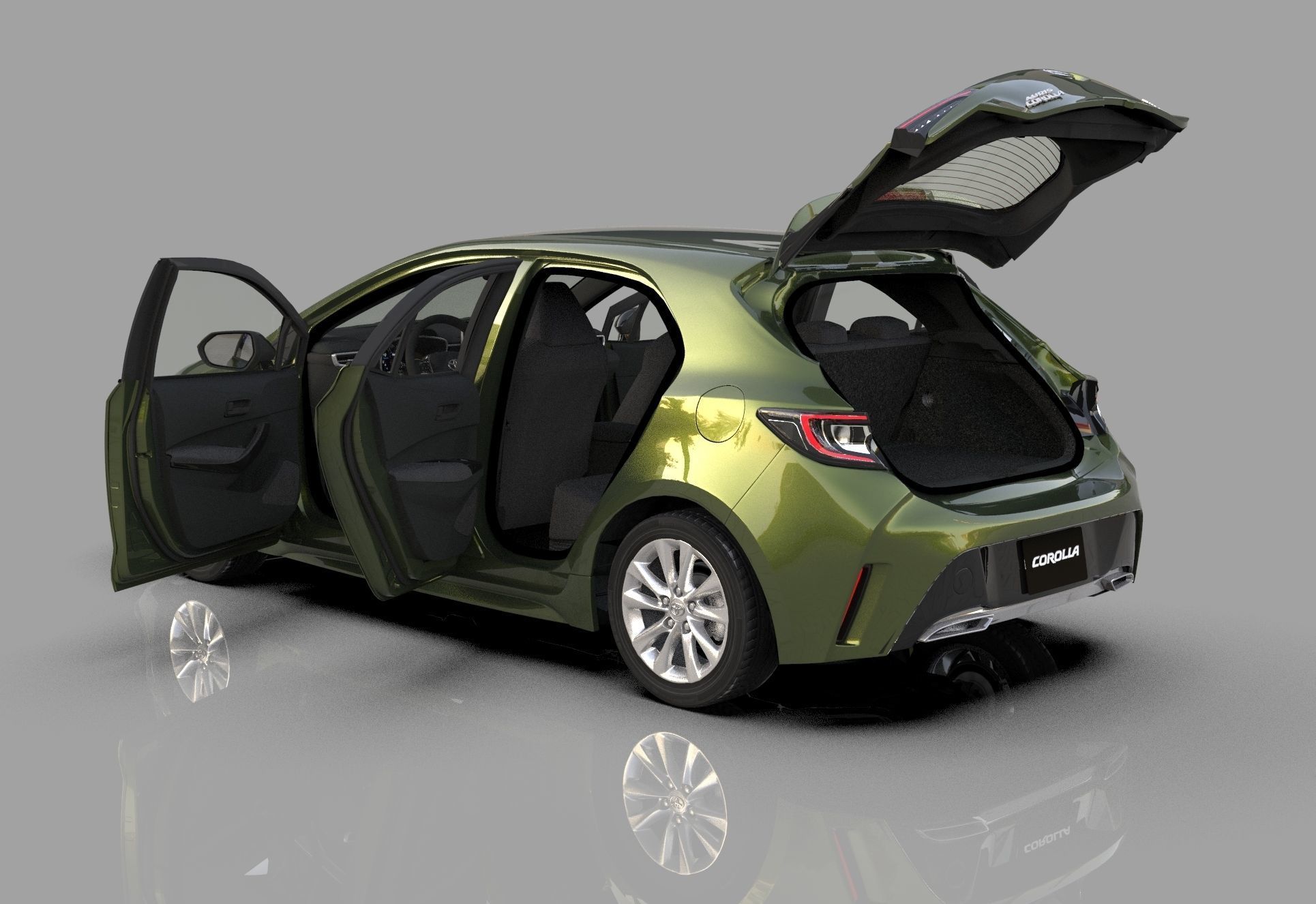 Toyota Auris corolla 2020 Organizing  3D model_10