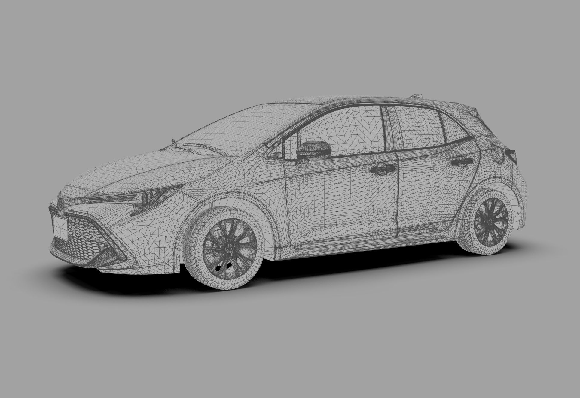 Toyota Auris corolla 2020 Organizing  3D model_26