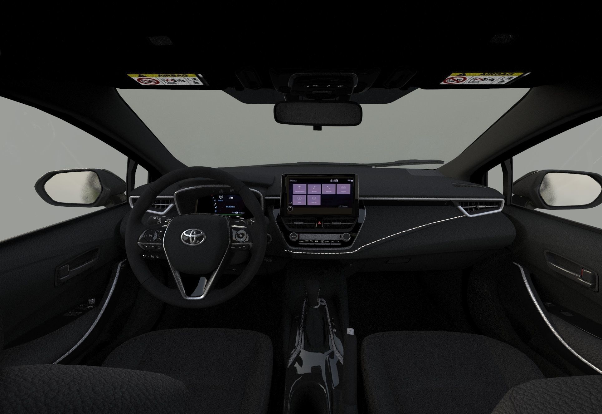 Toyota Auris corolla 2020 Organizing  3D model_11