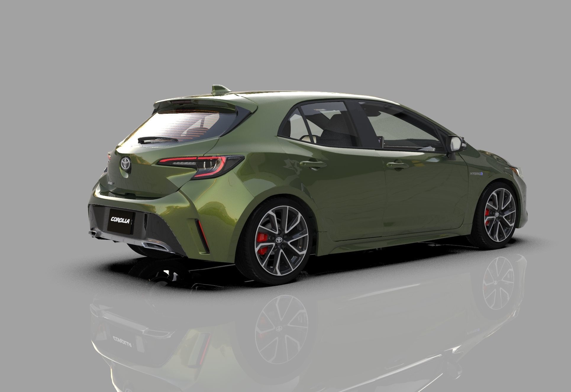 Toyota Auris corolla 2020 Organizing  3D model_6