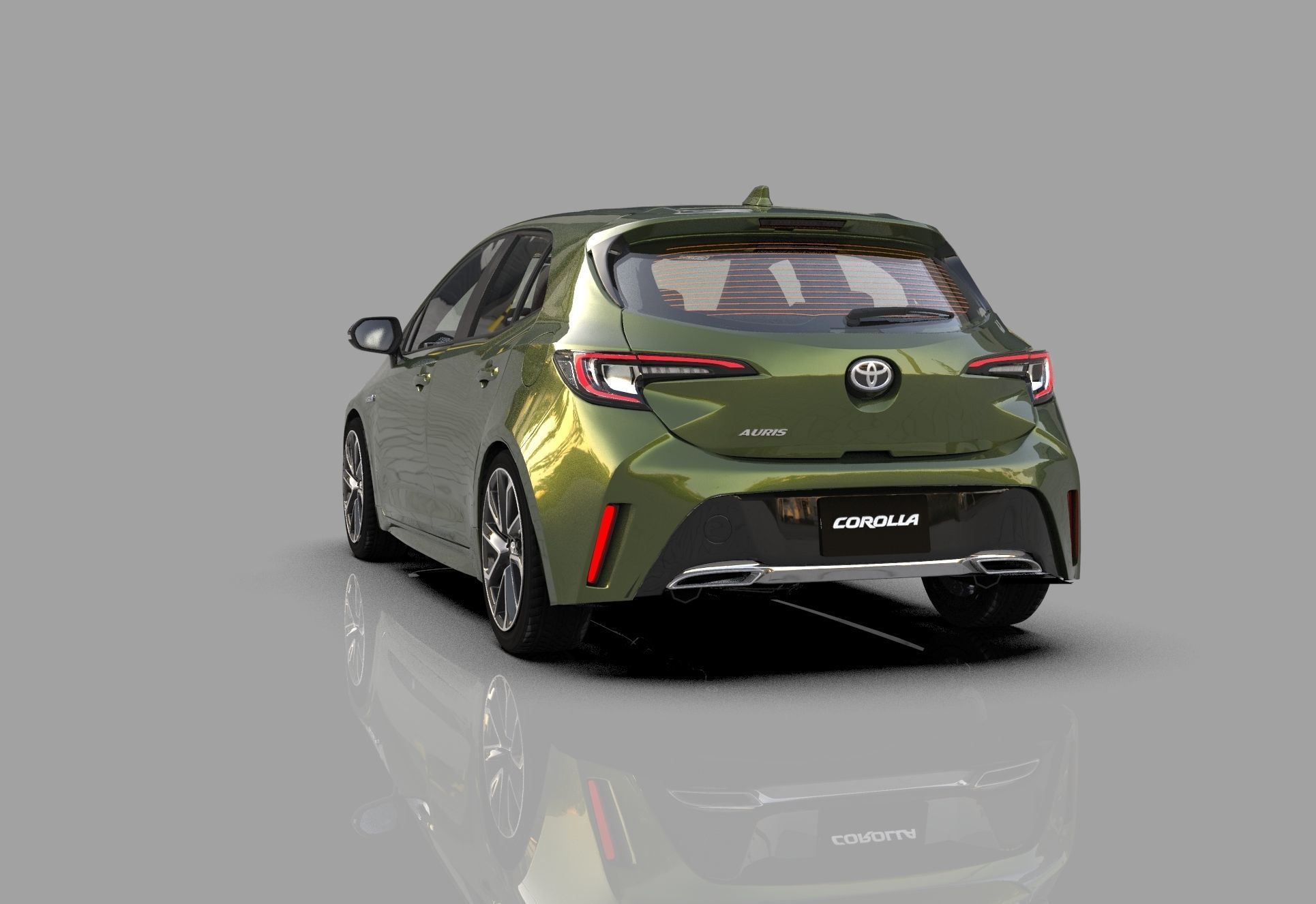 Toyota Auris corolla 2020 Organizing  3D model_4