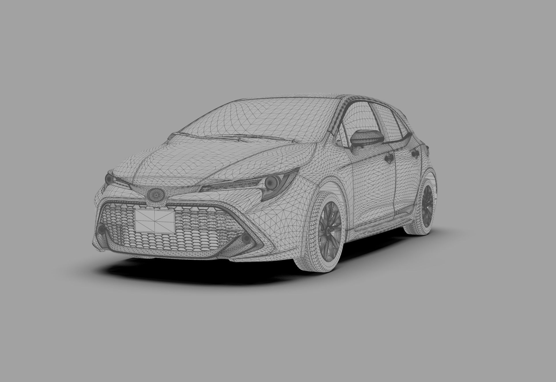 Toyota Auris corolla 2020 Organizing  3D model_25