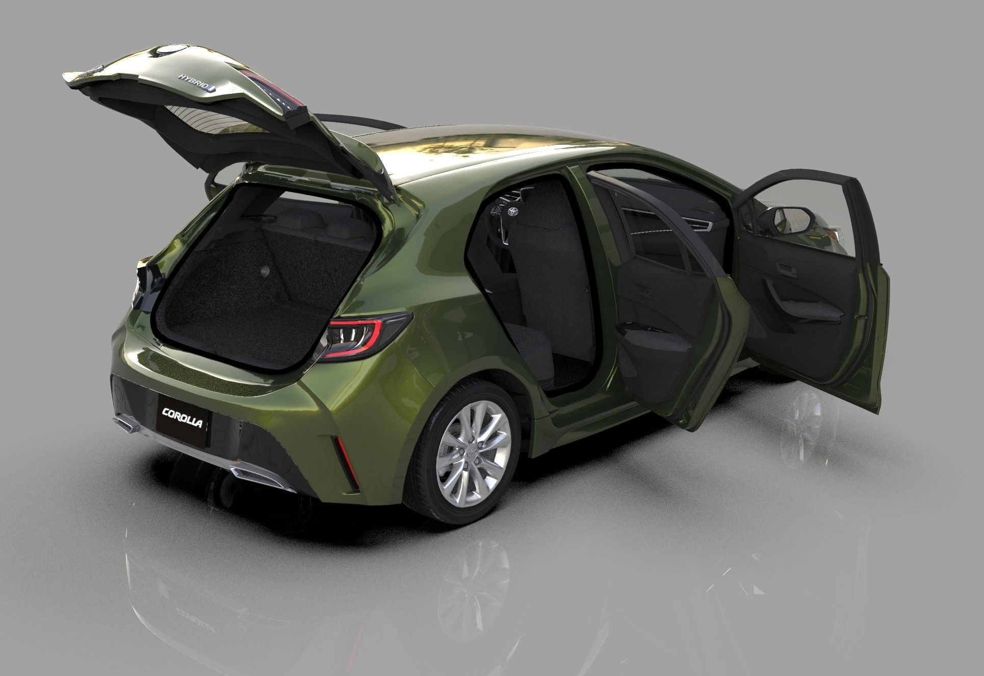 Toyota Auris corolla 2020 Organizing  3D model_9