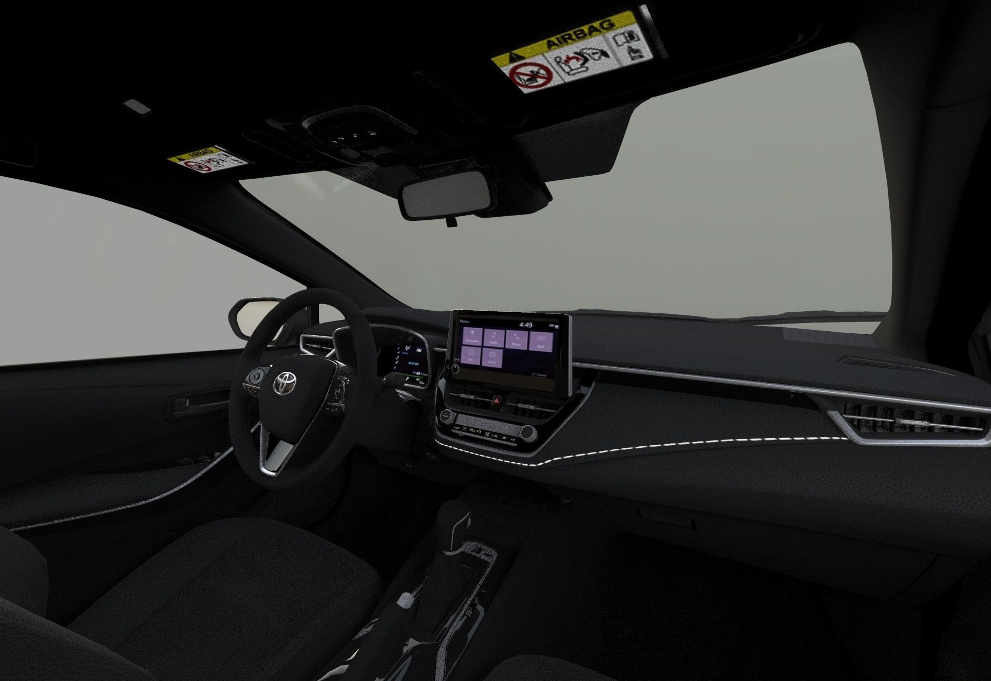 Toyota Auris corolla 2020 Organizing  3D model_12