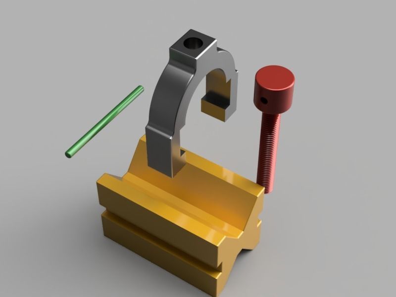V-block Clamp 3D print model_2