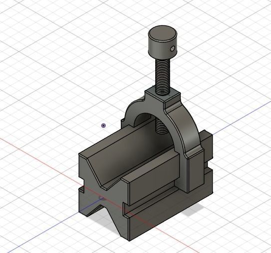 V-block Clamp 3D print model_4