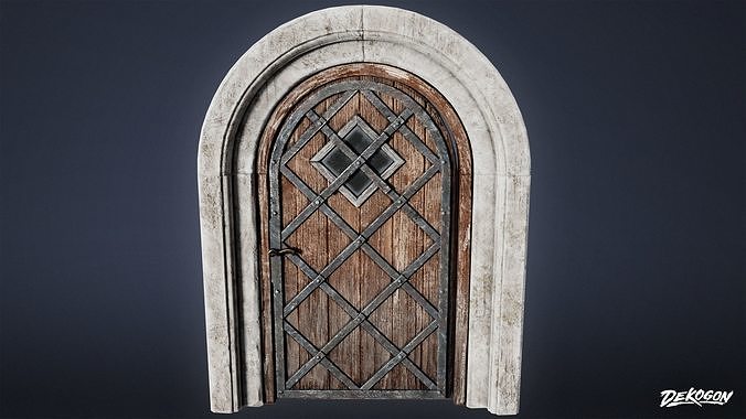 MEDIEVAL - Door 01 - LOW POLY Low-poly 3D model