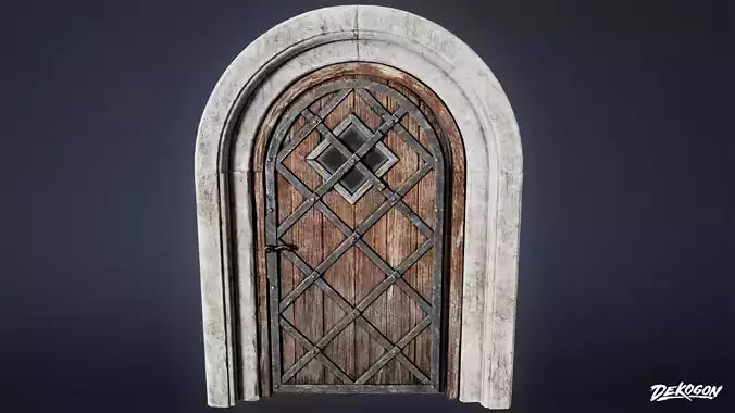 MEDIEVAL - Door 01 - LOW POLY