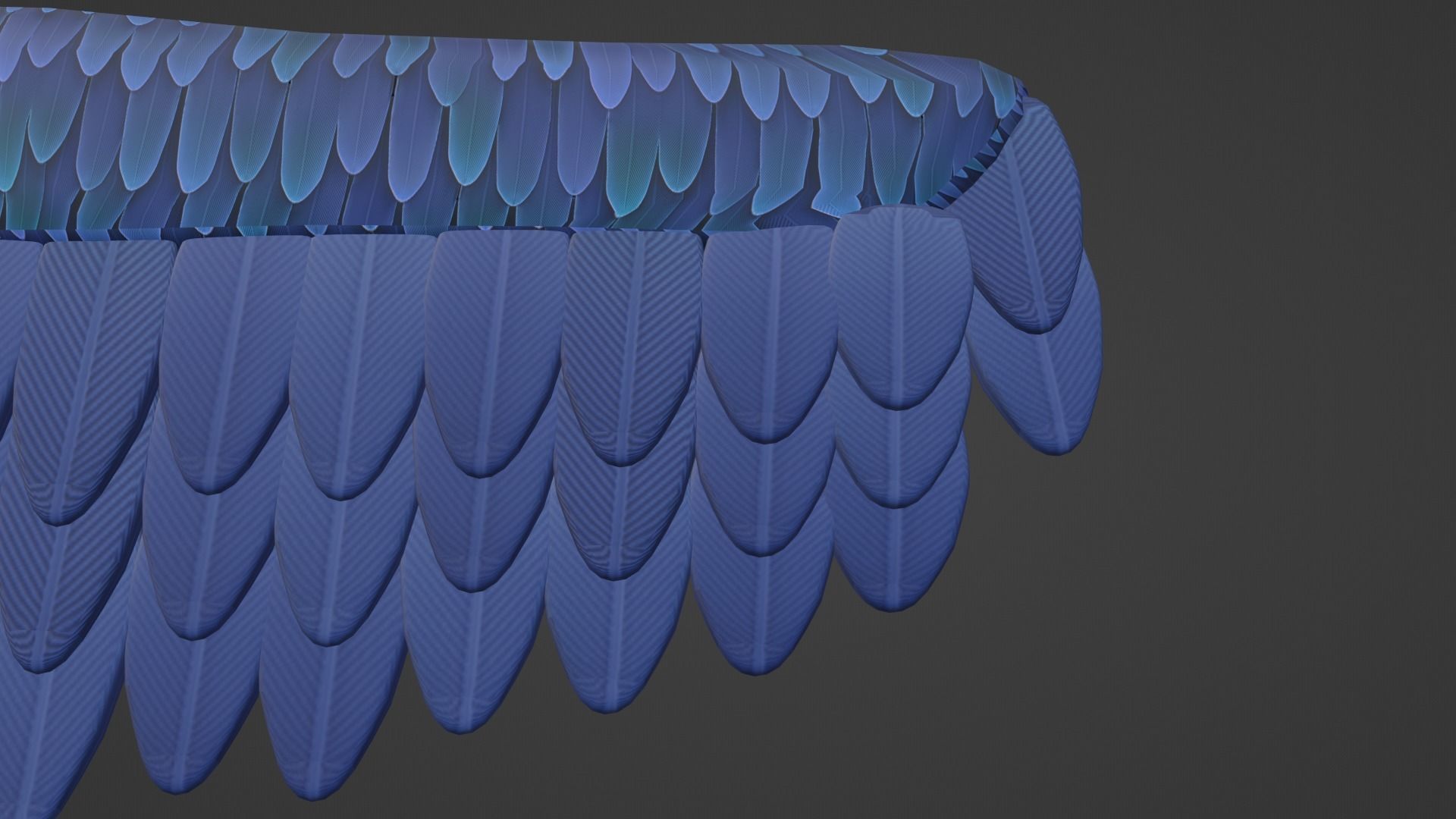 Blue bird Low-poly 3D model_6