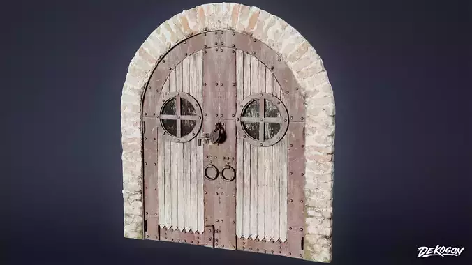 MEDIEVAL - Door 03 - LOW POLY