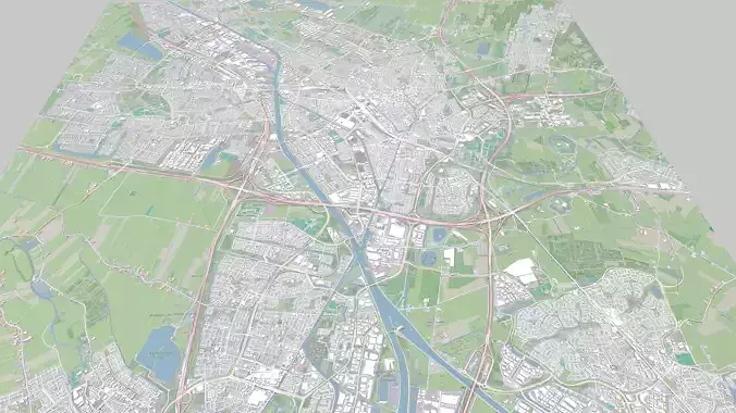 Cityscape Utrecht Netherlands 3D model