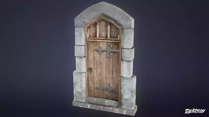 MEDIEVAL - Door 04 - LOW POLY