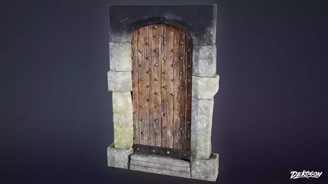 MEDIEVAL - Door 05 - LOW POLY